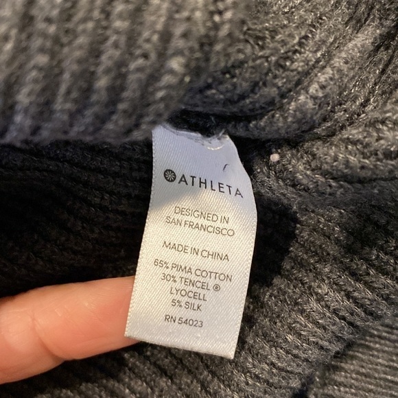 Athleta Silk and Tencel Blend Asymmetrical Hem Sweater - Picture 11 of 12